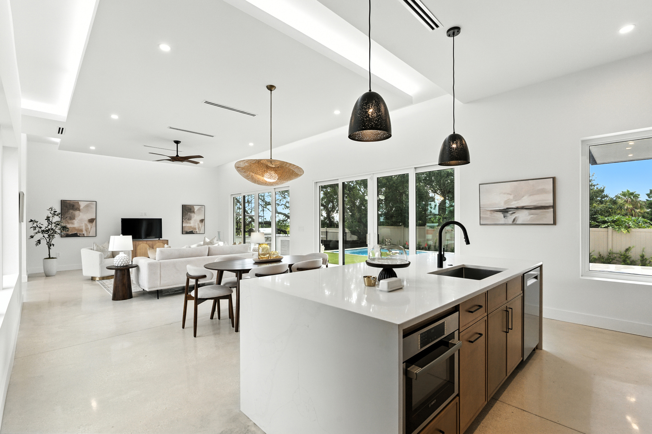 Model home staging - open concept living